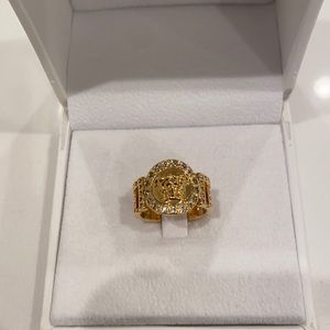 Versace Icon Medusa Ring, Size 17